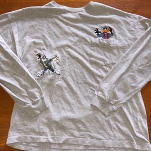 VTG 1995 WB Studio Store Daffy and Bugs LS Shirt